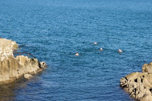 Die Iren machen es vor: erst ins Meer - dann zur Arbeit